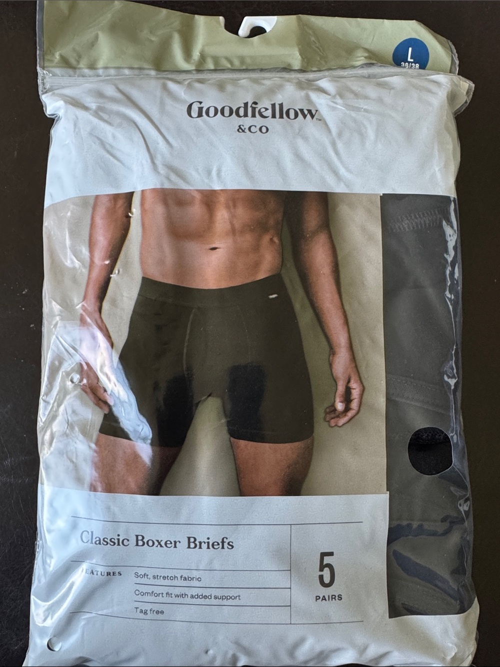 Goodfellow & Co Black Men's Boxer Briefs - 5 Pack